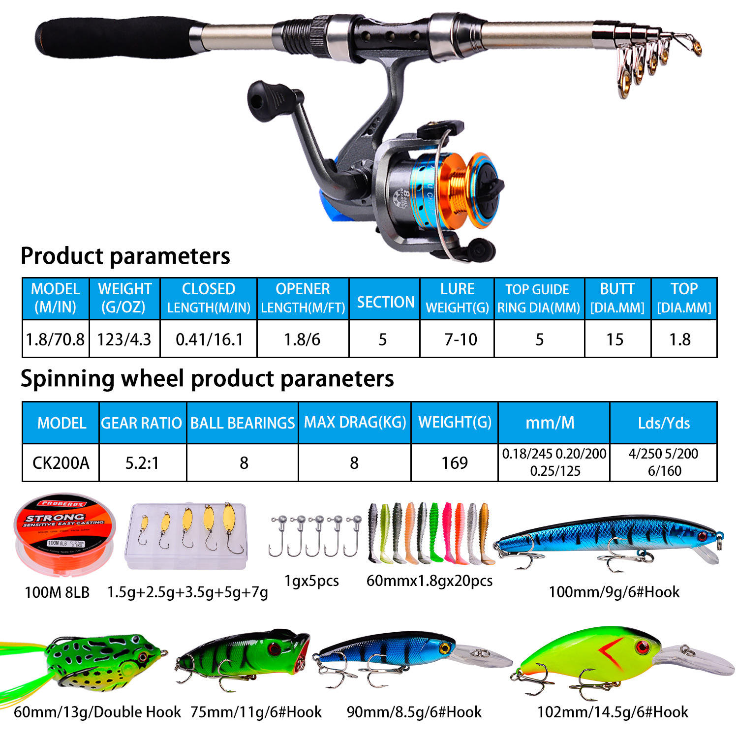 Zestaw wędki i kołowrotka z wł – Fishing Rod Carbon Fiber recenzja i cena
