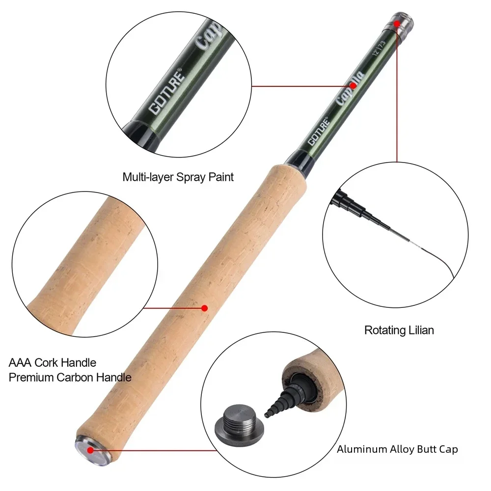 Goture 12FT Klasyczny zestaw w – Fishing Rod Carbon Fiber recenzja i cena